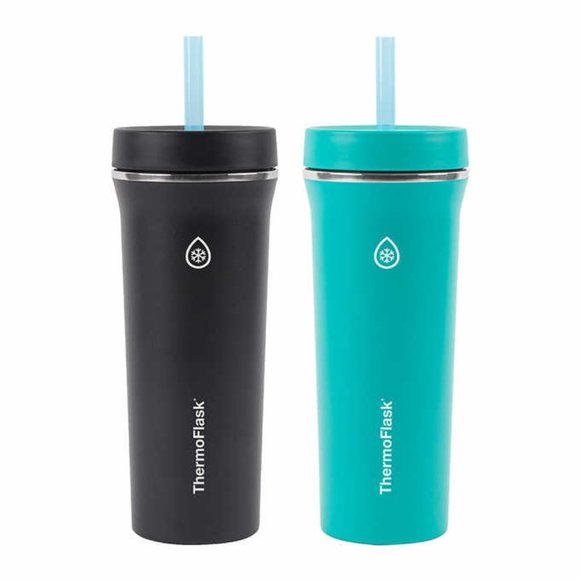 Host Pick🎉🎉ThermoFlask 32oz Insulated Standard Straw Tumbler, 2-pack NIB - Picture 1 of 6